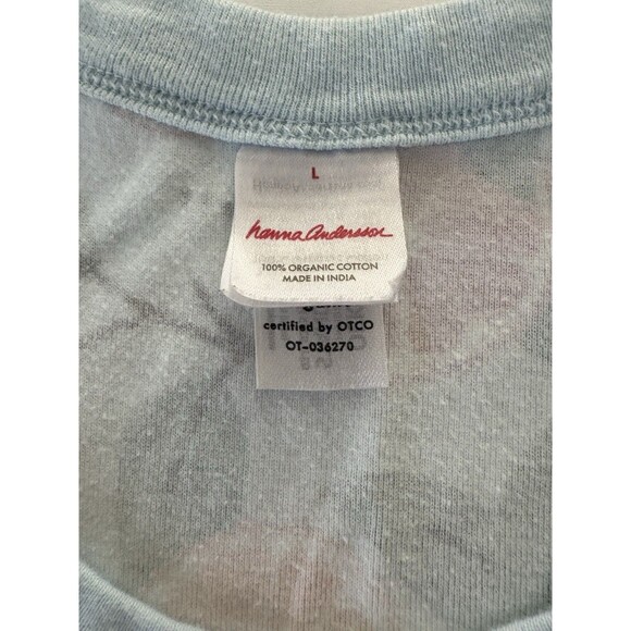 Hanna Andersson 2 Pc Pajama Short Set Size L Blue Sleeveless Cotton Citrus Fruit - Picture 6 of 16